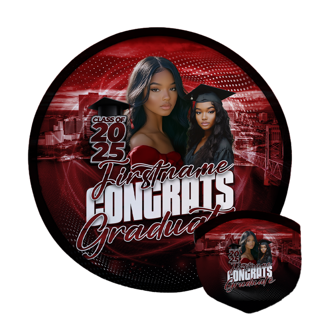 Custom Foldable Graduation Fan and Pouch