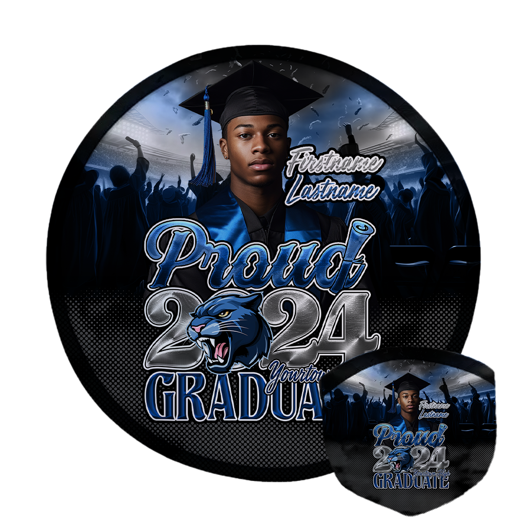 Custom Foldable Graduation Fan and Pouch