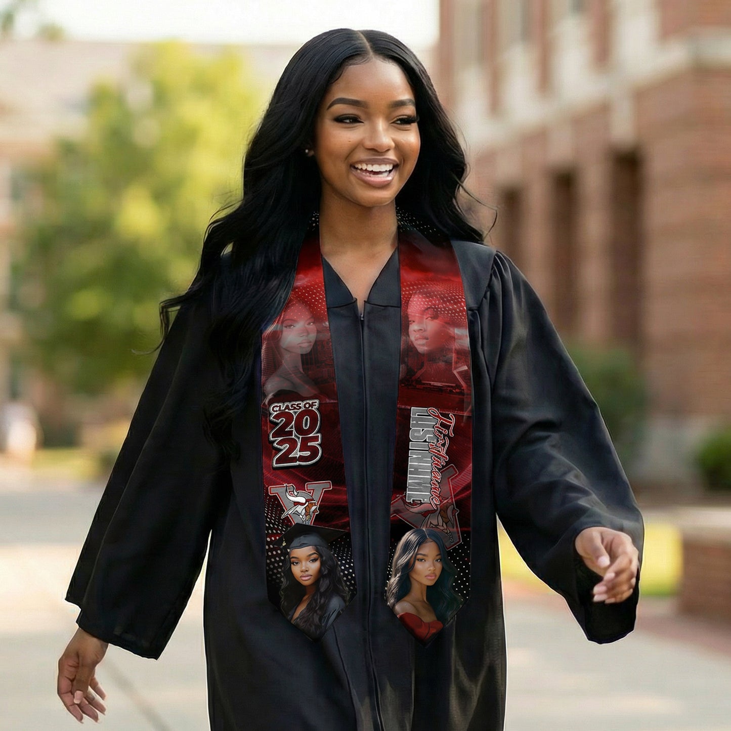 Custom Graduation Stole – Premium Full Sublimation Photo Stole