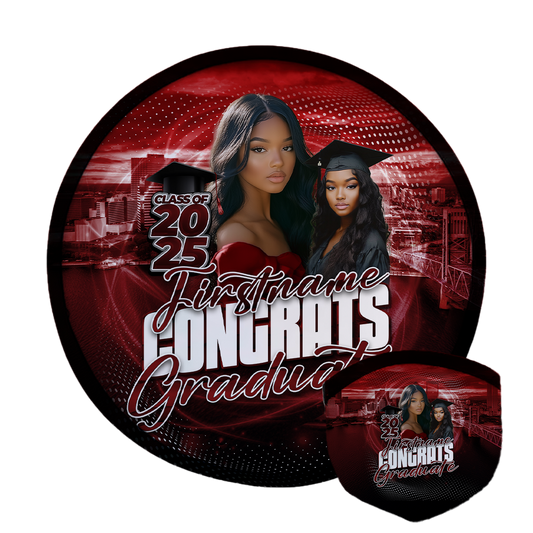 Custom Foldable Graduation Fan and Pouch
