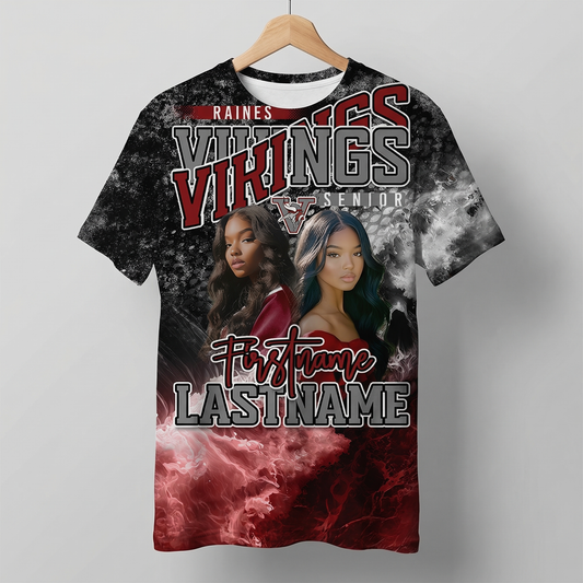 2026 Custom Premium All-Over Graduation Photo Shirt – Full Sublimation Design